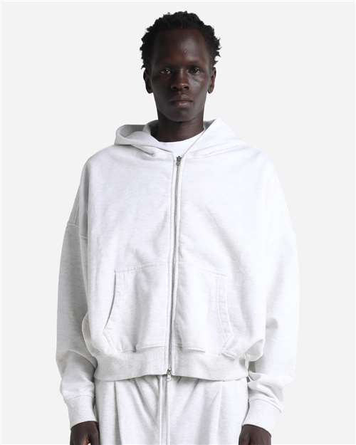 Shaka Wear SHGCZ Unisex Garment-Dyed Cropped Full-Zip Hoodie Sweatshirt