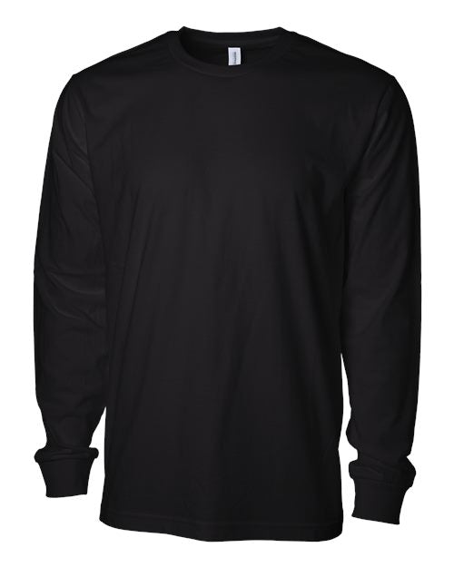 Independent Trading Co. PRM180LST Unisex Premium Long Sleeve T-Shirt - Black