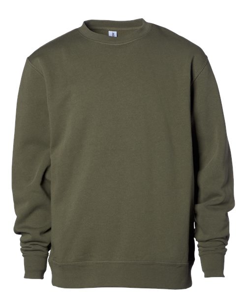 Independent Trading Co. SS3001Y Youth Midweight Crewneck Sweatshirt - Army