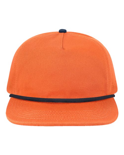 LOCALE WILSON Five-Panel Rope Cap - Apricot/ Navy