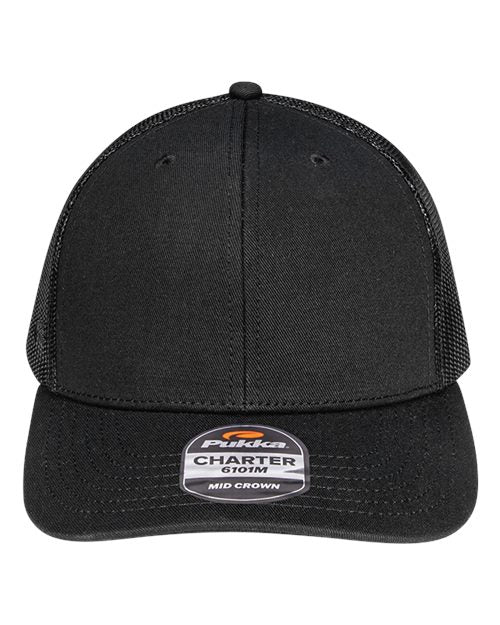 Pukka 6101M Charter Six-Panel Cap - Black