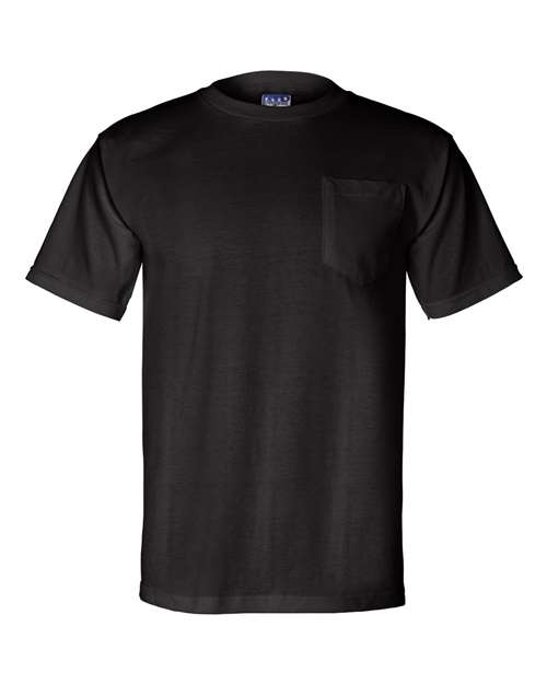 Bayside 3015 Unisex Union-Made Pocket T-Shirt - Black