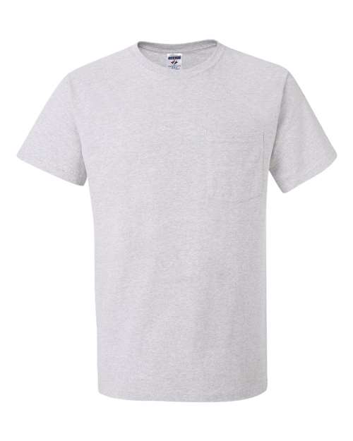 JERZEES 29MPR Unisex Dri-Power® 50/50 Pocket T-Shirt - Ash
