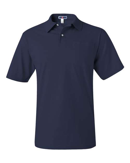JERZEES 436MPR Men's SpotShield® 50/50 Polo with Pocket - J. Navy