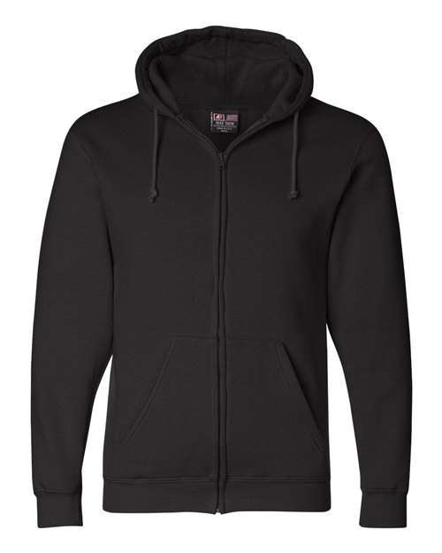 Bayside 900 Unisex USA-Made Full-Zip Hooded Sweatshirt - Black