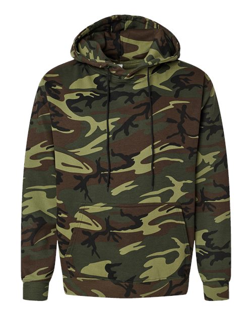 Code Five 3969 Unisex Camo Fleece Hoodie Sweatshirt - Green Woodland