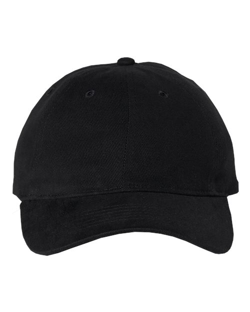 Valucap 9610 Heavy Brushed Twill Unstructured Cap - Black