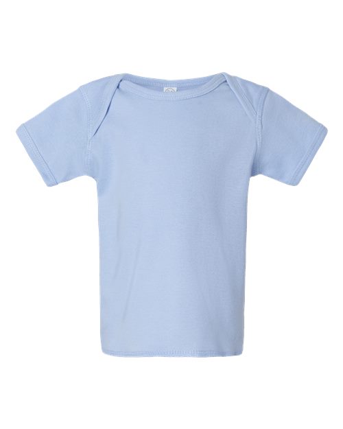 Rabbit Skins 3400 Infant Baby Rib Tee - Light Blue