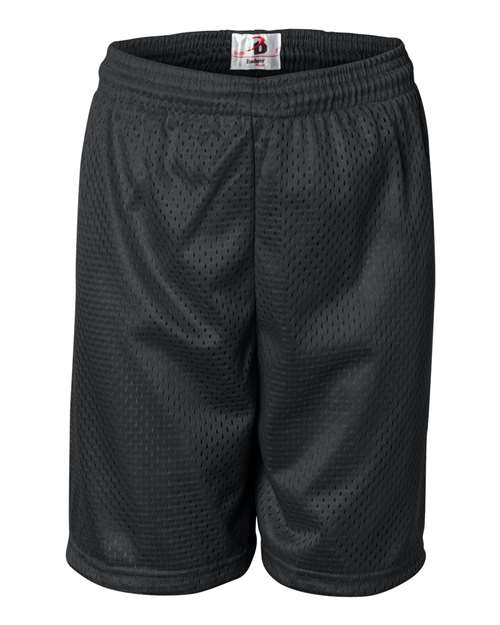 Badger 2207 Youth Pro Mesh 6" Shorts - Black