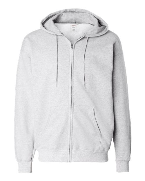 Hanes F280 Unisex Ultimate Cotton® Full-Zip Hooded Sweatshirt - Ash