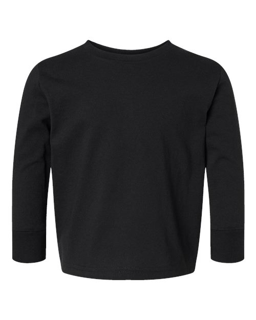 Rabbit Skins 3311 Toddler Cotton Jersey Long Sleeve Tee - Black