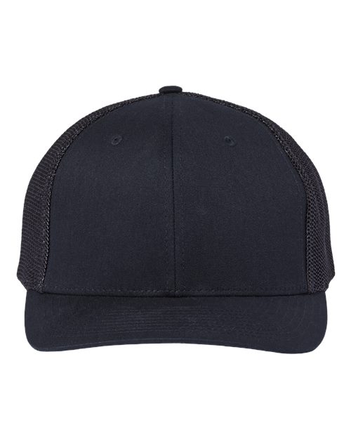 Richardson 112PL 112+ R-Flex Adjustable Trucker Cap - Black