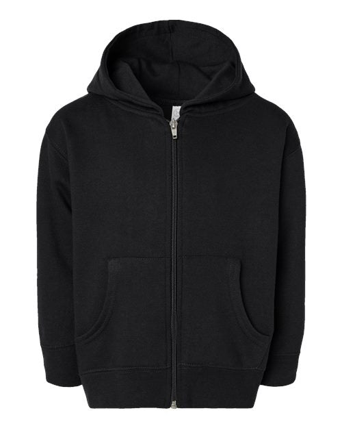 Rabbit Skins 3346 Toddler Full-Zip Fleece Hoodie Sweatshirt - Black