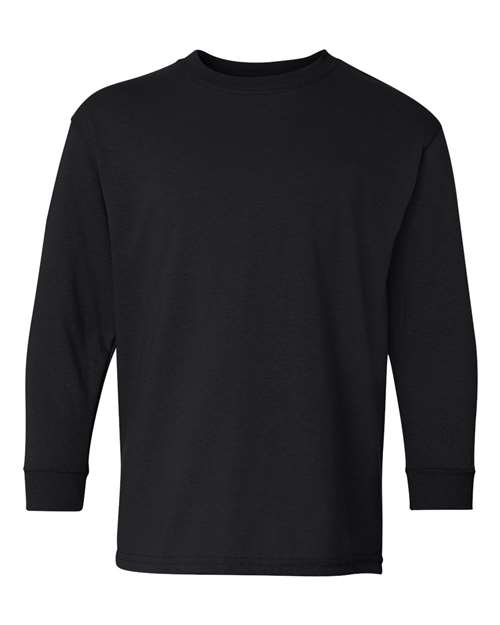 Gildan 5400B Youth Heavy Cotton™ Long Sleeve T-Shirt - Black