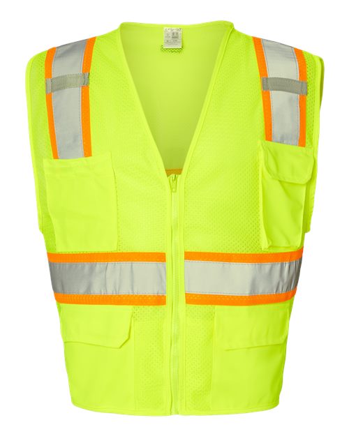Kishigo 1195-1196 Unisex Ultra-Cool™ Multi-Pocket Vest - Lime
