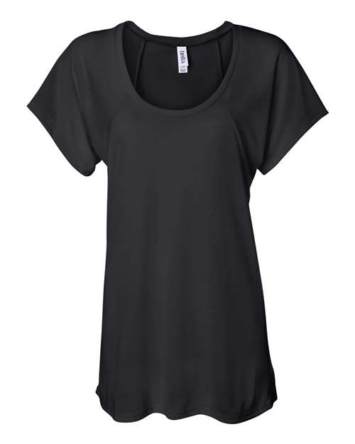 BELLA + CANVAS 8801 Women’s Flowy Raglan Tee - Black