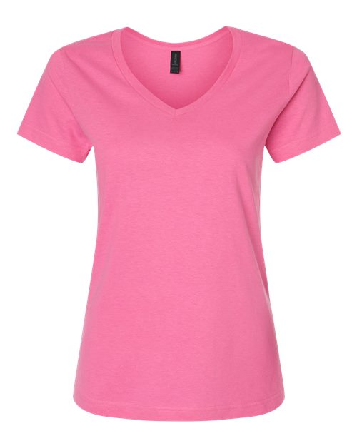 Gildan 64V00L Women's Softstyle® V-Neck T-Shirt - Azalea