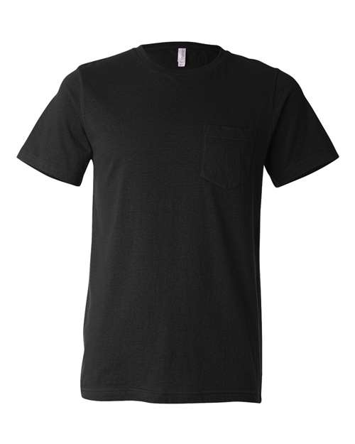 BELLA + CANVAS 3021 Men's Jersey Pocket Tee - Black