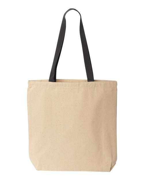 Liberty Bags 8868 Natural Tote with Contrast-Color Handles - Natural/ Black