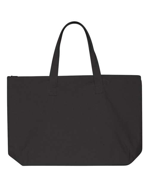 Liberty Bags 8863 Tote with Top Zippered Closure - Black