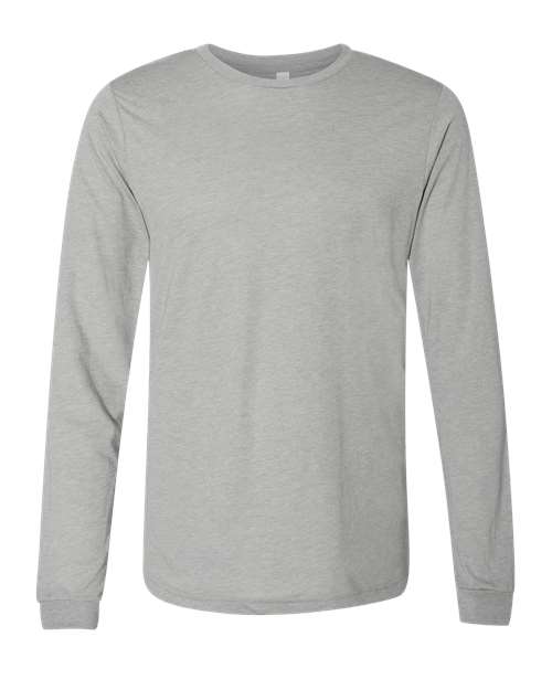 BELLA + CANVAS 3513 Unisex Triblend Long Sleeve Tee - Athletic Grey Triblend