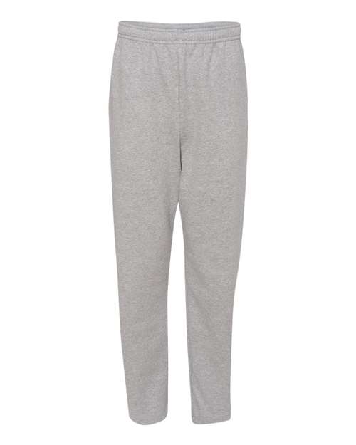 JERZEES 974MPR Unisex NuBlend® Open-Bottom Sweatpants with Pockets - Athletic Heather