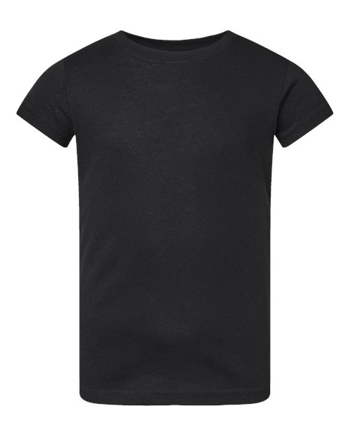 Rabbit Skins 3316 Toddler Girls Fine Jersey Tee - Black