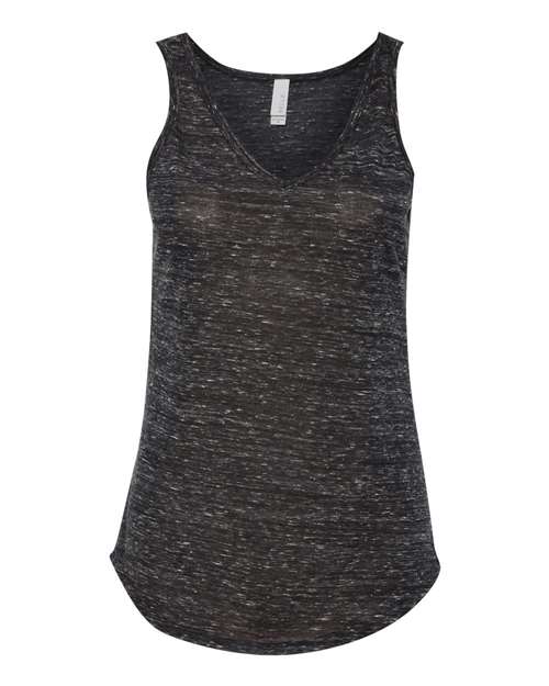 BELLA + CANVAS 8805 Women's Flowy V-Neck Tank - Black Marble