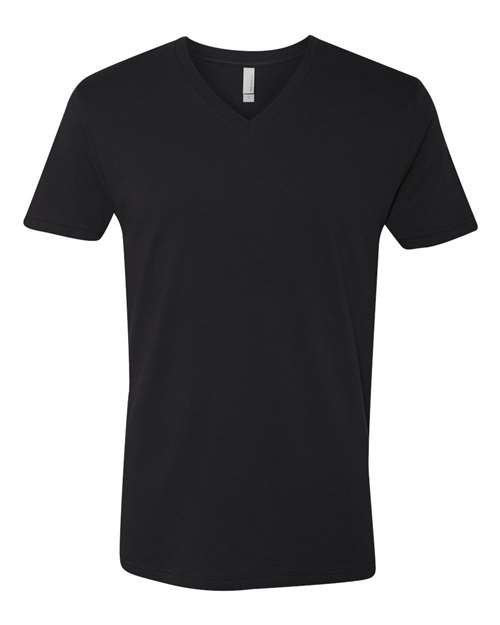 Next Level 3200 Unisex Cotton V-Neck Tee - Black