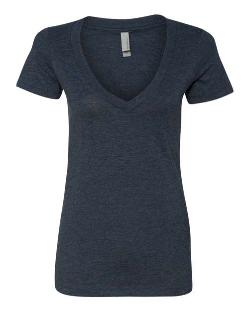 Next Level 6640 Women’s CVC Deep V-Neck Tee - Midnight Navy