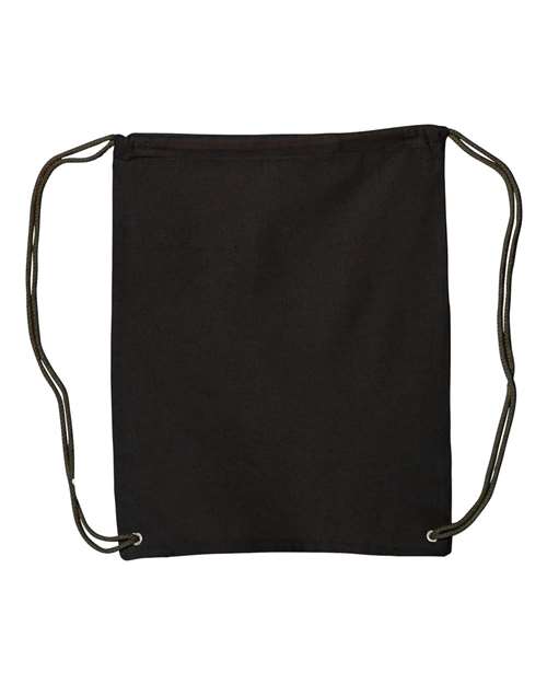 Liberty Bags 8875 Canvas Drawstring Backpack - Black