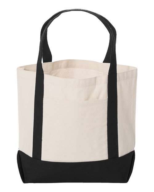 Liberty Bags 8867 Seaside Boater Tote - Natural/ Black