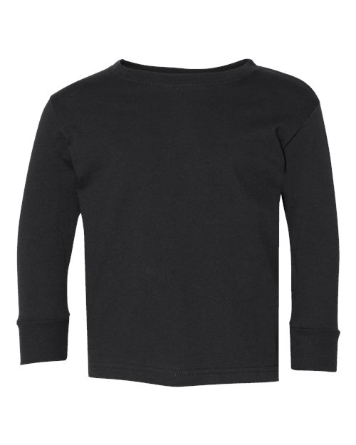 Rabbit Skins 3302 Toddler Fine Jersey Long Sleeve Tee - Black