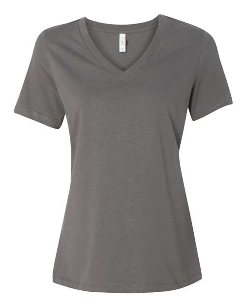 BELLA + CANVAS 6405 Women’s Relaxed Jersey V-Neck Tee - Asphalt