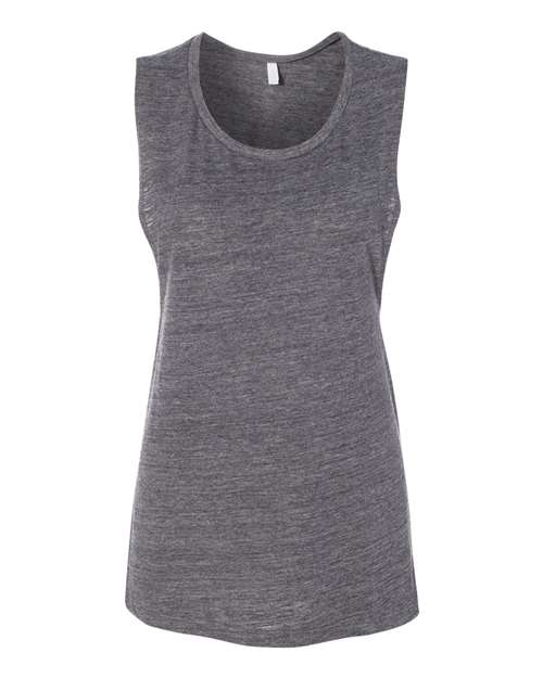 BELLA + CANVAS 8803 Women's Flowy Scoop Muscle Tank - Asphalt Slub
