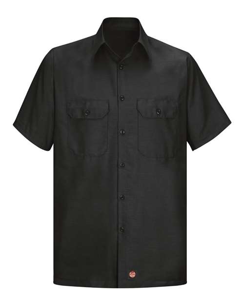 Red Kap SY60 Men's Ripstop Short Sleeve Work Shirt - Black