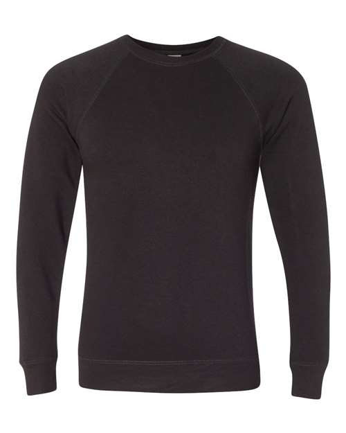 Independent Trading Co. PRM30SBC Unisex Special Blend Raglan Crewneck Sweatshirt - Black