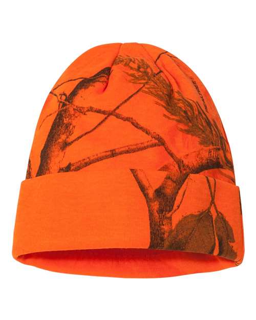 Kati LCB12 12" Licensed Camo Cuffed Beanie - Blaze Realtree AP