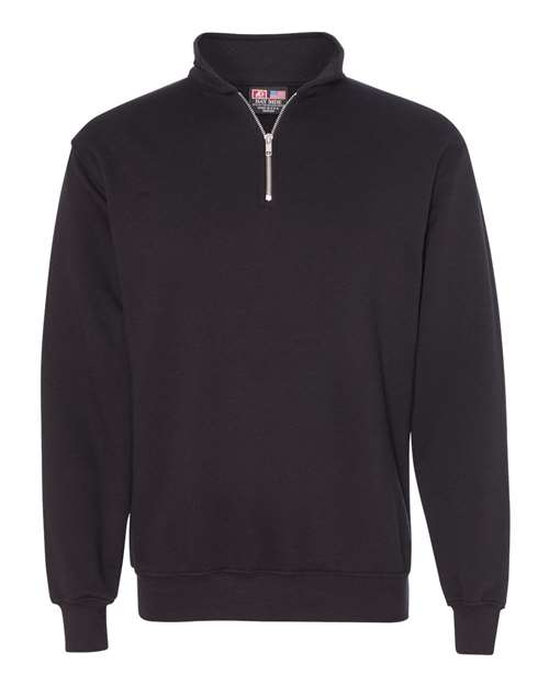 Bayside 920 Unisex USA-Made Quarter-Zip Sweatshirt - Black