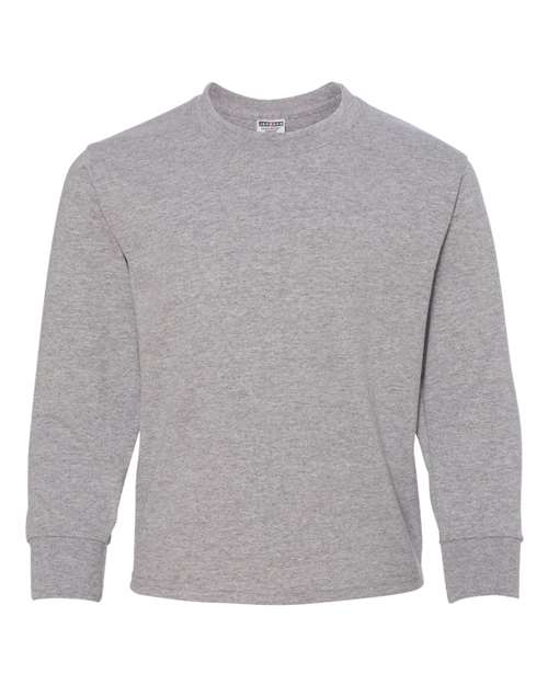 JERZEES 29BLR Youth Dri-Power® Long Sleeve 50/50 T-Shirt - Athletic Heather