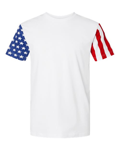 Code Five 3976 Unisex Stars & Stripes Tee - White