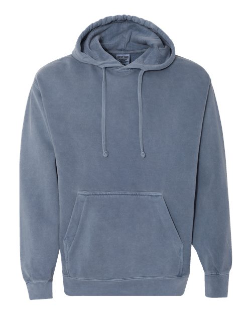 Comfort Colors 1567 Unisex Garment-Dyed Hooded Sweatshirt - Blue Jean