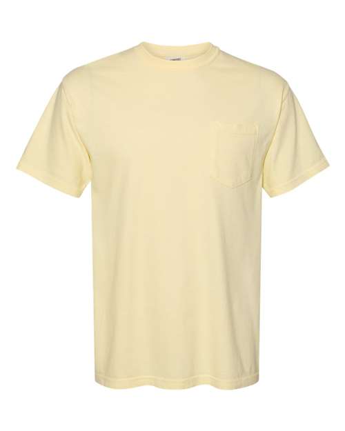 Comfort Colors 6030 Unisex Garment-Dyed Heavyweight Pocket T-Shirt - Banana
