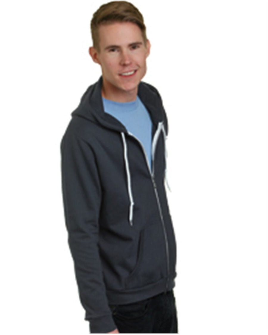 Bayside 875 Unisex USA-Made Full-Zip Fleece HoodedSweatshirt
