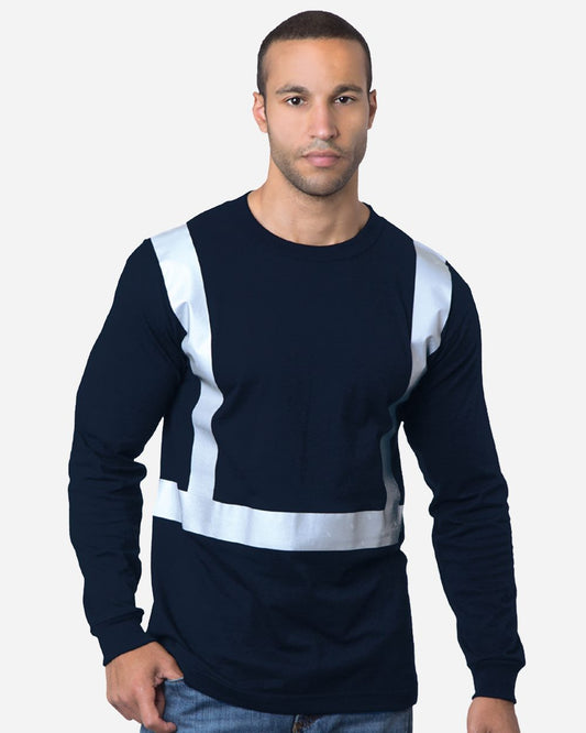 Bayside 3761 Men's USA-Made Hi-Visibility Long Sleeve T-Shirt