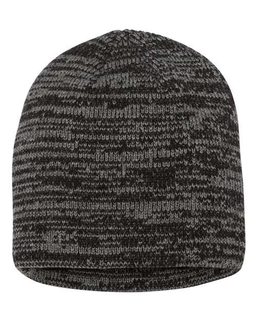 Sportsman SP03 8" Marled Beanie - Black/ Dark Grey