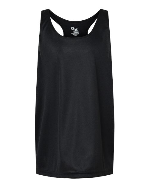 Badger 2166 Girls’ B-Core Racerback Tank Top - Black