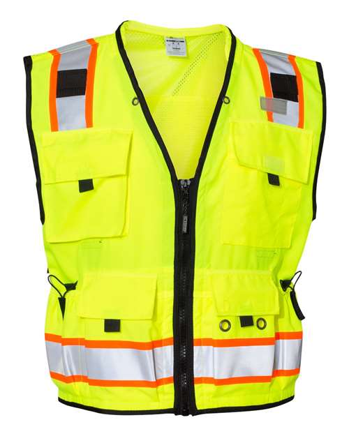 Kishigo S5000-5001 Unisex Professional Surveyors Vest - Lime