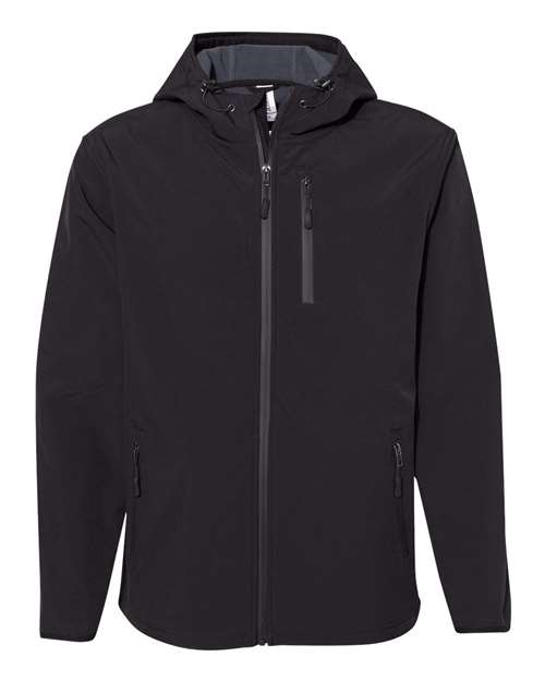Independent Trading Co. EXP35SSZ Men's Poly-Tech Soft Shell Jacket - Black