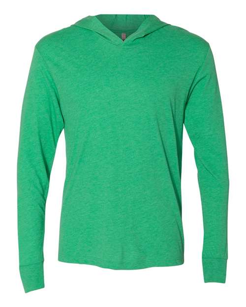 Next Level 6021 Unisex Triblend Hooded Long Sleeve Pullover Tee - Envy
